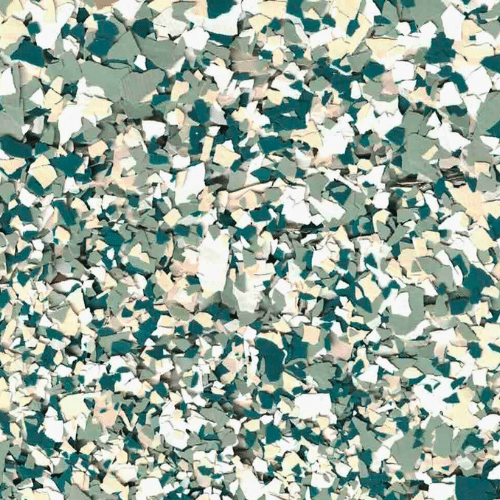 Basil polyurea flake floor color