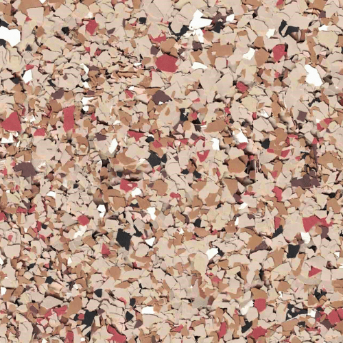 Pecan polyurea flake floor color