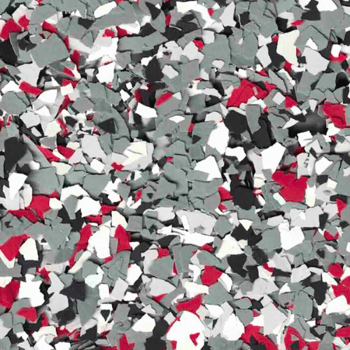 Cardinal polyurea flake floor color
