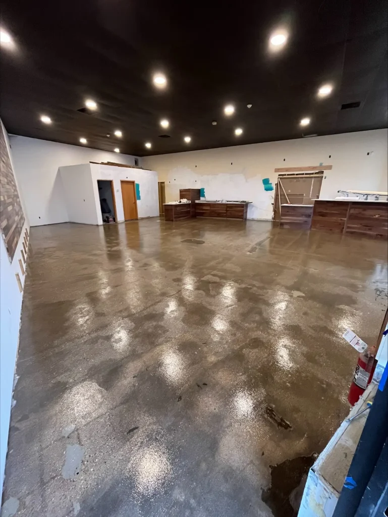 Polished concrete floor