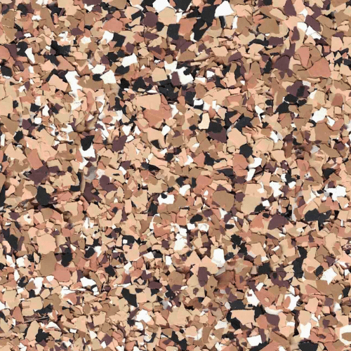 Sandstone polyurea flake floor color